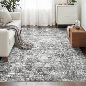 lot 10480 image: LOVORAL Area Rugs for Living Room 5x7 Washable Neutral Abstract Rug for Bedroom Large Soft Modern Dining Room Rugs Indoor Floor Low Pile Carpet for Home Office Nursery - Grey