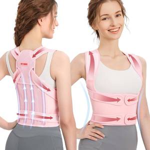 lot 10494 image: Fit Geno Back Brace Posture Corrector for Women Shoulder Straightener Adjustable Full Back Support Upper and Lower Back Pain Relief - Scoliosis Hunchback Hump Thoracic Spine Corrector Small