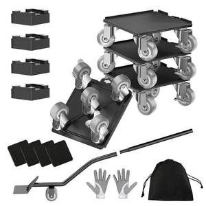 lot 10495 image: LOYAL TIGER Furniture Dolly,Furniture Mover Pro Set,Furniture Lifter with 5 360° Rotatable Rubber Universal Wheels - Carbon Steel Panel Furniture Movers - Maximum Load 2000LBS.