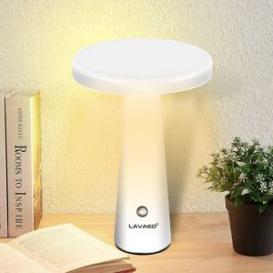 lot 10607 image: LAVAED Mushroom Lamps USB Rechargeable Table Lamps Dimmable Desk Lights for Home, Office(White)