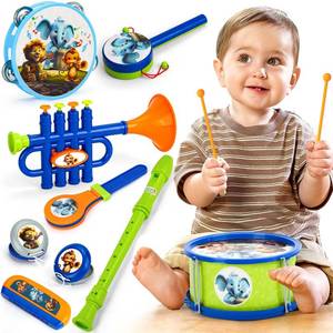 lot 10608 image: TOY Life Baby Musical Instruments, Musical Toys for Toddlers 1-3, Baby Drum Set Kids Musical Instruments, Preschool Educational Toy Instruments Birthday Toys Gifts for Baby Boys Girls 6-12-18 Month