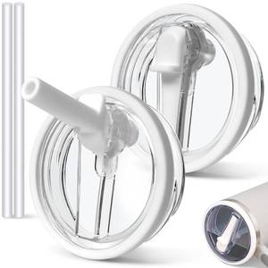 lot 10620 image: 2 PCS 30 oz Spill Proof Tumbler Flip Straw Lid for Stanley Cup, Leak Proof Tumbler Lid Replacement Fit for Stanley Quencher, Reusable Tumbler Cover 30oz Stanley Cup Accessories (white)