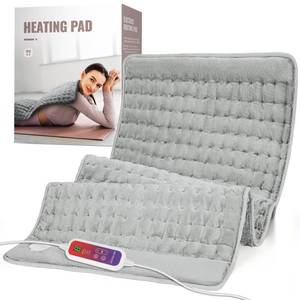 lot 10651 image: XXL Heating Pad 20x40, Extra Large Heating Pads for Back, Full Body Electric Pad with Auto Shut Off for Neck and Shoulders, Moist Heating, 6 Heating Levels