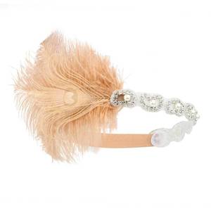 lot 10662 image: Song Qing 1920s Rhinestone Flapper Feather Headpiece Roaring 20s Great Gatsby Fascinators Accessories for Women