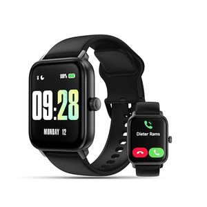 lot 10665 image: KEEPONFIT Smart Watch AnswerMake Calls, 1.85 Aluminum Case Alexa Built-in Fitness Tracker with IP68 Waterproof100 Sports ModesHeart RateSleep for iOSAndroid (Black)