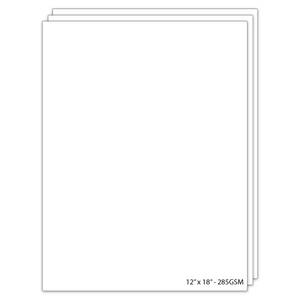 lot 10685 image: Premium Heavy White 18 x 12 Card Stock 100lb. Cover 285GSM - Super Smooth Matte Finish - 100% Made in the U.S.A.