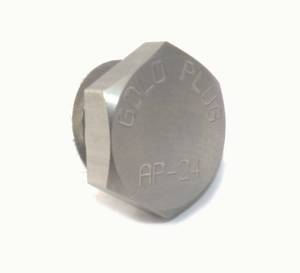 lot 10686 image: GoldPlug Stainless Steel Magnetic Drain Plug AP-24-1.25�� Hex Head, M24 x 1.5 Threads, 12.7mm Thread Length, fits Most Toyota Front Differential Drain, uses Extra washers SW-24