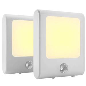 lot 76576 image: MAZ-TEK Plug in Motion Sensor Lights with Adjustable Brightness,Warm White Motion Activated Led Night Light for Hallway, Stair, Corridor, Kitchen, Living Room, Garage, Basement, Utility Room,2 Pack