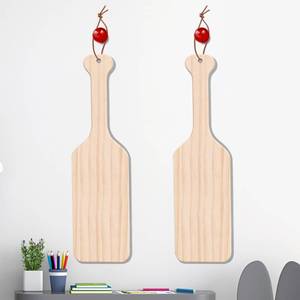 lot 76577 image: HAPYFMSHI 2 Pieces 15 Sorority Paddle, Unfinished Solid Pine Wooden Paddle, Smooth Wooden Fraternity Paddle for DrawingCrafts