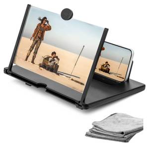 lot 76581 image: Phone Screen Magnifier with Lens Cloth - Premium Screen Magnifier for Cell Phone - HD Cell Phone Screen Magnifier - 3D Phone Magnifier Screen - 12 inch Phone Magnifying Screen - Useful Tech Gadget