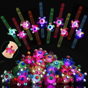 lot 76583 image: LED Light Up Fidget Spinner Bracelets - Glow in The Dark Party Favors for Kids Ages 8-12