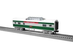 lot 76597 image: Lionel Christmas Spirit Vista Dome O Gauge Model Train Coach Car - Retail $101.86