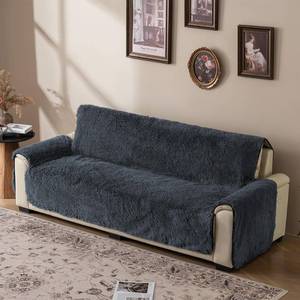 lot 10019 image: Snugglesinto Plush Couch Cover for Sofa and Furniture, Water Resistant Slipcover, Non-Slip, Easy-to-Install, Prefect for Kids,Dogs,Cats.(Noble Grey, Sofa)
