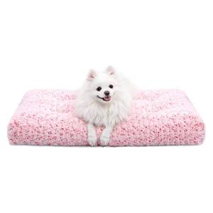 lot 10032 image: KSIIA Washable Dog Bed Deluxe Plush Dog Crate Beds Comfy Kennel Pad Anti-Slip Pet Sleeping Mat for Large, Jumbo, Medium, Small Dogs Breeds, 23 x 18, Pink