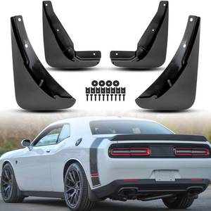 lot 10057 image: KEWISAUTO Mud Flaps Splash Guards for Dodge Challenger 2015-2023, Front Rear Mud Splash Guards Kit Heavy Duty Molded for Dodge Challenger 2015-2023(4PCS, Without Fender Flares)