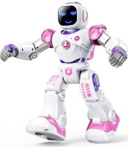 lot 10319 image: Ruko 1088 Smart Robot Toys for Kids, Large STEM Programmable Interactive RC Robot with Voice Control, App Control, Gifts for Boys & Girls Age 4 5 6 7 8 9, Pink - Retail $127.75