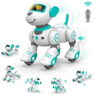 lot 10323 image: STEMTRON Remote Control Robot Dog Toy for Kid, Programmable Robotic Puppy, Interactive Robotic Dog Gift, Follow & Touch Function Robo Dog with Music