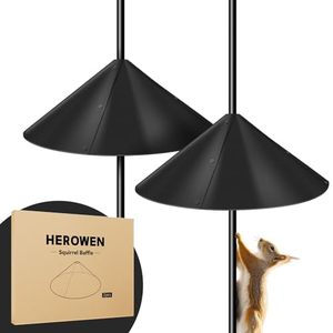 lot 10324 image: 2 Pack Squirrel Baffle for Bird Feeder Pole, Squirrel Guards for Bird Feeders for Outdoor Protects Hanging Bird Feeders and Poles (19-inch)