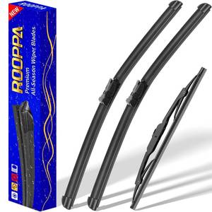 lot 10348 image: 3 wipers Replacement for 2011-2017 GMC Terrain2011-2017 Chevrolet Equinox, Windshield Wiper Blades Original Equipment Replacement - 241713 (Set of 3) Top Lock
