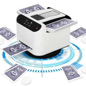 lot 10386 image: Automatic Card Shuffler And Dealer 180360 ° Rotate (Used By 1-12 People),4 Wireless Remote Controls, Can Set Card Dispensing Distance, One Click To Set Whipped EggsLandlord,Match Card Of Any Size - Retail $147.71