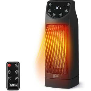 lot 10512 image: BLACKDECKER Oscillating Space Heater Portable Heater with Remote Control Ceramic Small Space Heater with Two Heat Settings & LED Display Small Heater 1500W