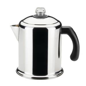 lot 10514 image: Farberware 50124 Classic Yosemite Stainless Steel Coffee Percolator - 8 Cup, Silver,Stovetop