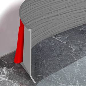 lot 10523 image: Flexible Baseboard Molding Trim, 4 Inch Self-Adhesive Vinyl Wall Base, Peel and Stick Cove Base, Rubber Wall Base, Baseboard Moulding Trim (40Ft, Light Gray Wood Grain)