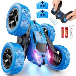 lot 10529 image: QUNREDA Remote Control Car, RC Cars Toys for Kids Ages 6-12, 4WD Stunt Car with LED Lights &amp 360° Flips, 2.4GHz, Upgraded USB-C Modular Batteries, 8-10 Year Old Boys 1-Blue