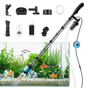 lot 10534 image: lives 12V Gravel Vacuum for Aquarium��Upgraded Variable Frequency Motor 6 in 1 Versatile Siphon Pump for Fish Tank, Fish Tank Cleaning Kit, Aquarium Vacuum Electric, 729GPH 3000lH Water Changer