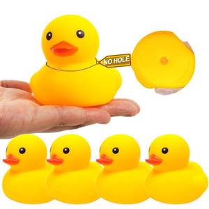 lot 10564 image: Rubber Yellow Duck,Waterproof No Hole No Squeak 5 Pcs 3.4 Inch No Bebe Noise Ducky Bath Pool Toy Without Hole for Kid Shower Bathtub Toy Birthday Party Decor Cake Topper in Bulk