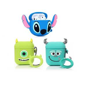 lot 10576 image: (3Pack) Case for Airpods 1 and Airpods 2, Suublg Silicone Airpods Case Protective Cover with Cute Funny Skin Design, with Keychain