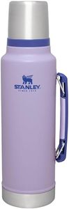 lot 10578 image: Stanley Classic Vacuum Insulated Wide Mouth Bottle - Lavender - BPA-Free 188 Stainless Steel Thermos for Cold & Hot Beverages - 1.5 QT, 10-11347-009
