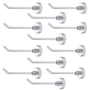 lot 10592 image: XIHIRCD 12pcs Magnetic Hooks, 1.7 lbs Heavy Duty Magnet Storage Hooks for Hanging 3in Long Detachable Magnets Hangers for Cruise Cabins Towel Grill Fridge Kitchen Garage Workplace (Silver)