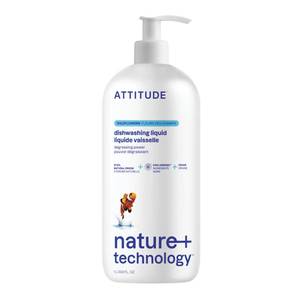 lot 10593 image: ATTITUDE Dishwashing Liquid, EWG Verified, Vegan Dish Soap, Plant Based, Naturally Derived Products, Wildflowers, 33.8 Fl Oz
