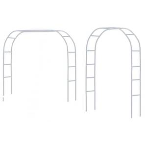 lot 10704 image: Tytroy Reconfigurable & Easy-to-Assemble Metal Outdoor & Indoor 76 Garden or Wedding Arch Arbor for Wedding Bridal Party Elegant Decorations & Garden Climbing Plants Vines (White 1PC)