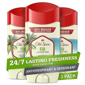 lot 10705 image: Old Spice Mens Antiperspirant & Deodorant, 247 Lasting Freshness, Advanced Sweat & Odor Protection with Skin Conditioners, Invisible Solid, Fiji with Palm Tree Scent, 3.4 oz (Pack of 3)