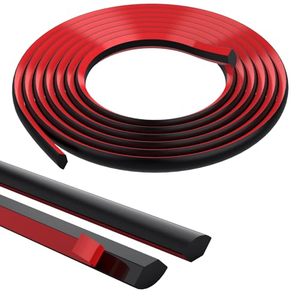 lot 10762 image: ZYESF Flexible Quarter Round Molding Self Adhesive,Peel and Stick Trim for Waterproof Molding Trim Caulk Strip for Wall Edge Corner,Cabinet Edge,Ceilings Edge,Countertops,Tile Edge (Black, 10 FT)