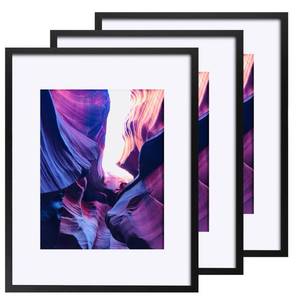 lot 10774 image: TWING 12x16 Frame Black 3 Pack, Large Wall Gallery Photo Frame Display Photos 8.5 x 11 with Mat or 12 x 16 without Mat,Picture Frames 12 x 16 for Horizontal or Vertical Wall Mounting