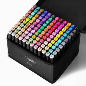 lot 10775 image: ATOPSTAR 120 Colors Alcohol Markers Artist Drawing Art Markers for Kids Dual Tip Markers for Adult Coloring Painting Supplies Perfect for Gift(120 Black Shell)