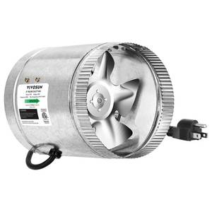 lot 10785 image: VIVOSUN 6 Inch Inline Duct Fan 240 CFM, HVAC Exhaust Ventilation Fan with Low Noise for Basements, Bathrooms, Kitchens and Attics, Silver
