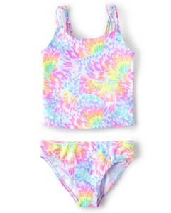 lot 76253 image: The Childrens Place,Sleeveless Tankini Swimsuit,Butterfly,XLarge (14)