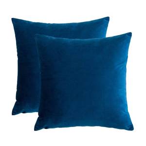 lot 76264 image: RainRoad Velvet Decorative Throw Pillow Covers Cushion Cover Pillow Case for Sofa Couch Bed Chair,Soft Square Royal Blue Throw Pillows 18x18 Inch,Set of 2