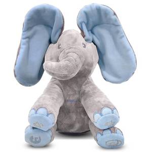 lot 76271 image: Dimple Kyle Peek A Boo Elephant Toy, Interactive Singing Stuffed Elephant Plush with Moving Ears, Musical Stuffed Animal for Babies and Toddlers, Adorable Baby Toy
