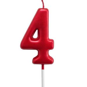 lot 76279 image: Red Birthday Candles 4 Candle 4th Four Years Cake Bady Roman Numberal Cool Number Candle No 40 41 42 43 44 45 46 47 48 49