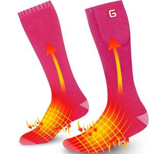lot 76289 image: GEMSTONEGO Electric Heated Socks for Teenagers Youth,Rechargeable Battery Powered Operated Heated Socks for Middle Senior High School (Pink)