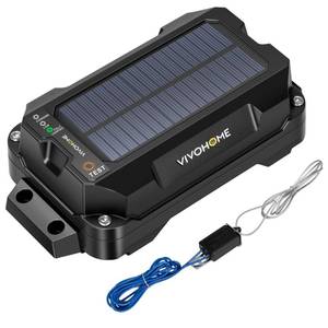 lot 76293 image: VIVOHOME Solar Powered Trailer Breakaway Kit with LiFePO4 Battery and LED Test Indicator, Emergency Brakeaway System for Vehicles, Trailer Brake Controller Kit with Solar Panel