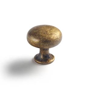 lot 77330 image: Goo-Ki Vintage Retro Antique Brass Zinc Alloy Cabinet Knob - Single Hole Center Affordable Luxury Cabinet Pull Hardware for Bedroom, Kitchen, 6 Pack