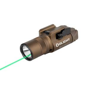 lot 77380 image: OLIGHT Baldr Pro R 1350 Lumens Magnetic USB Rechargeable Tactical Flashlight with Green Beam and White LED Combo, Rail Mount Weaponlight Compatible with 1913 or GL Rail, Built-in Battery - Retail $156.93