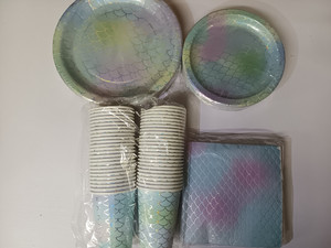 lot 77386 image: Mermaid Disposable PlateCupNapkin Set