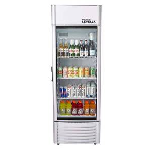 lot 59787 image: Premium Levella - 6.5 cu. ft. 1-Door Commercial Merchandiser Refrigerator Glass-Door Beverage Display Cooler - Silver - Damage to prongs on cord
